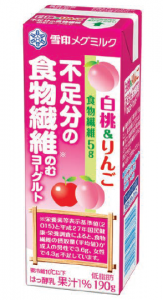 白桃＆りんご不足分食物繊維のむヨーグルト